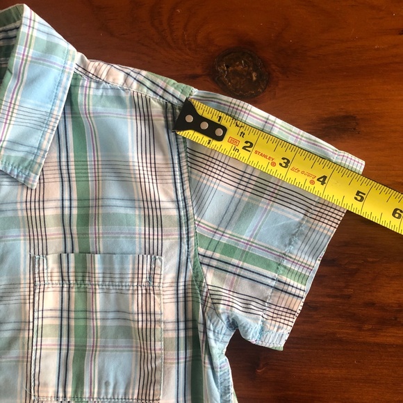 Baby Gap Multi-Plaid Short Sleeve Button Down Shirt - Picture 5 of 7